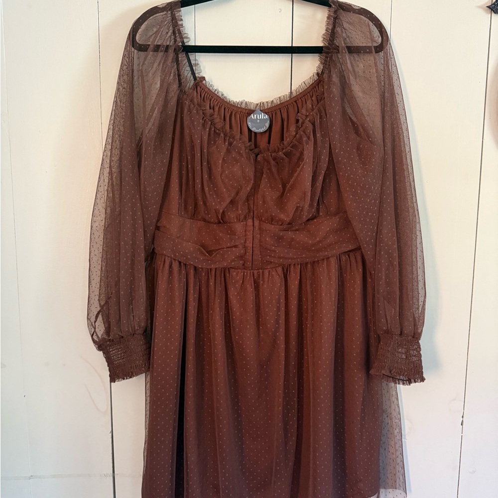 Arula Brown Ruffled Dress “Roxy Corset” - Picture 2 of 5